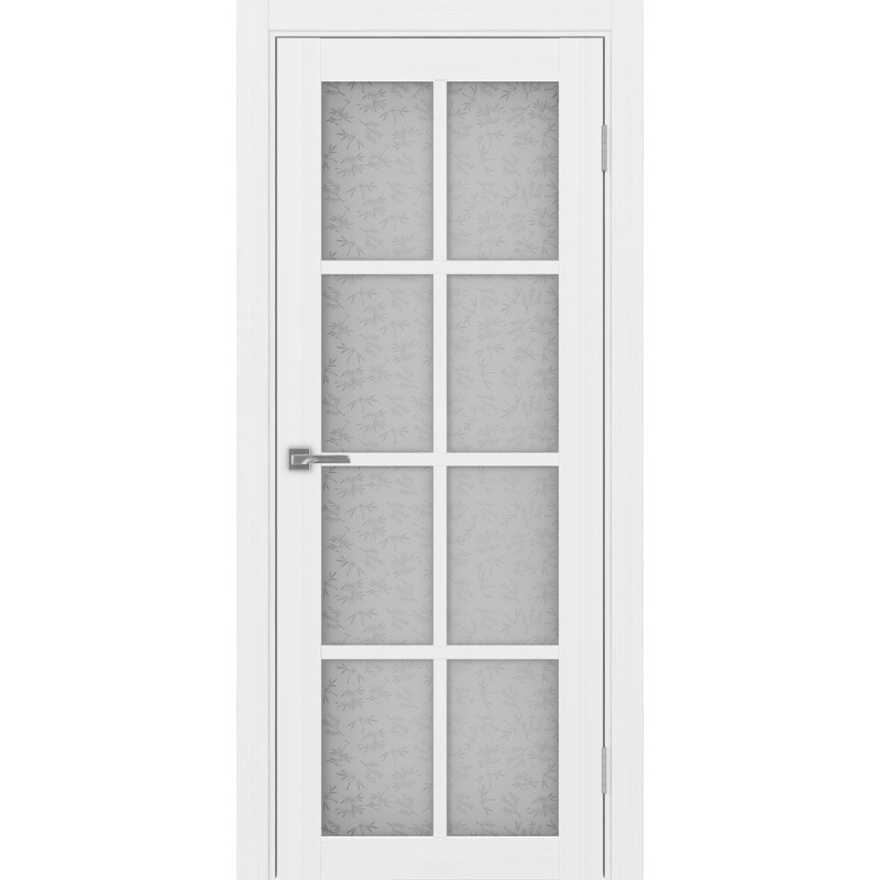 Межкомнатная дверь Турин 541.2222, цвет белый лёд, заполнение Дали бесцветное, размер 200*80 см.