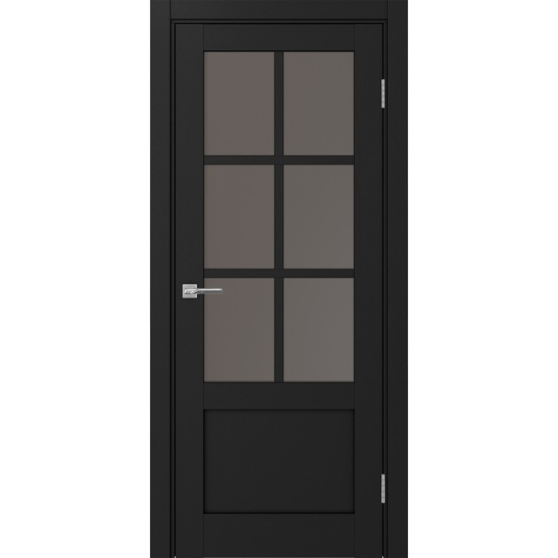 Межкомнатная дверь Турин 541ПФ.2221, цвет Антрацит стекло Бронза матовое, размер 80*200 см.