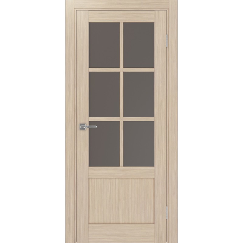 Межкомнатная дверь Турин 541ПФ.2221, цвет Дуб беленый FL стекло Бронза матовое, размер 80*200 см.