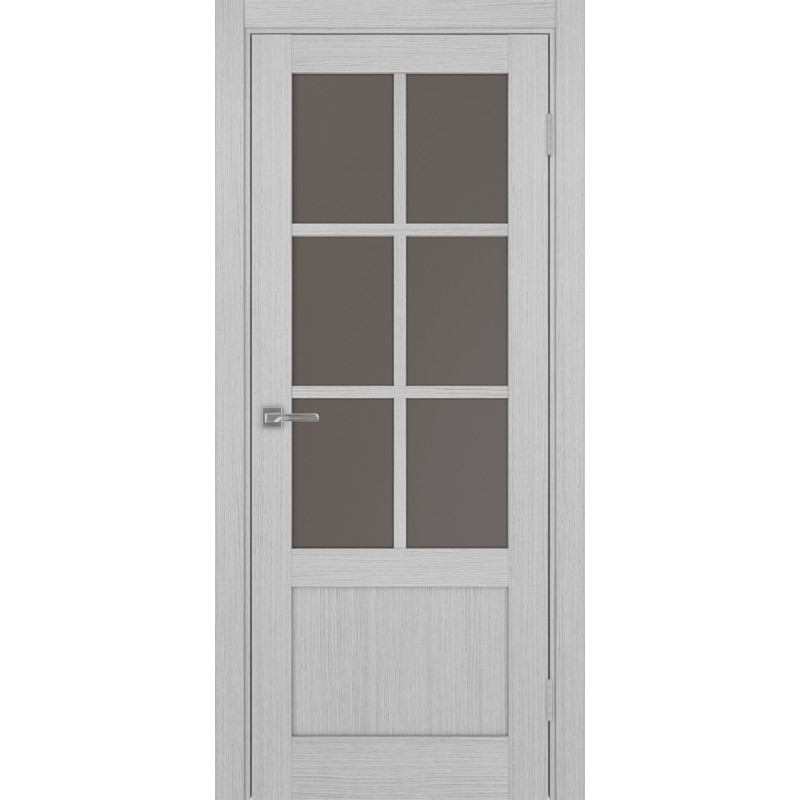 Межкомнатная дверь Турин 541ПФ.2221, цвет Дуб Серый FL стекло Бронза матовое, размер 80*200 см.