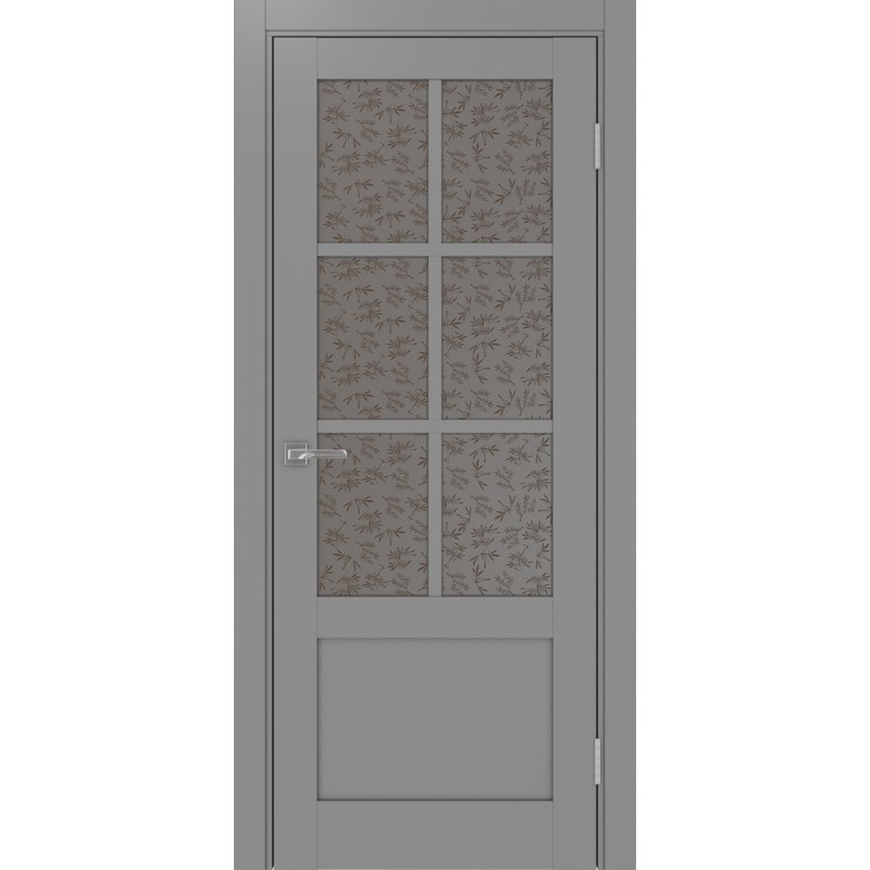 Межкомнатная дверь Турин 541ПФ.2221, цвет серый, заполнение Дали бронзовое, размер 200*80 см.