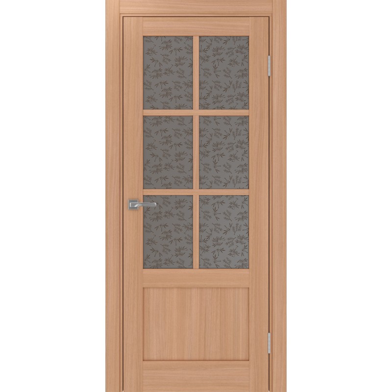 Межкомнатная дверь Турин 541ПФ.2221, цвет ясень тёмный, заполнение Дали бронзовое, размер 200*80 см.