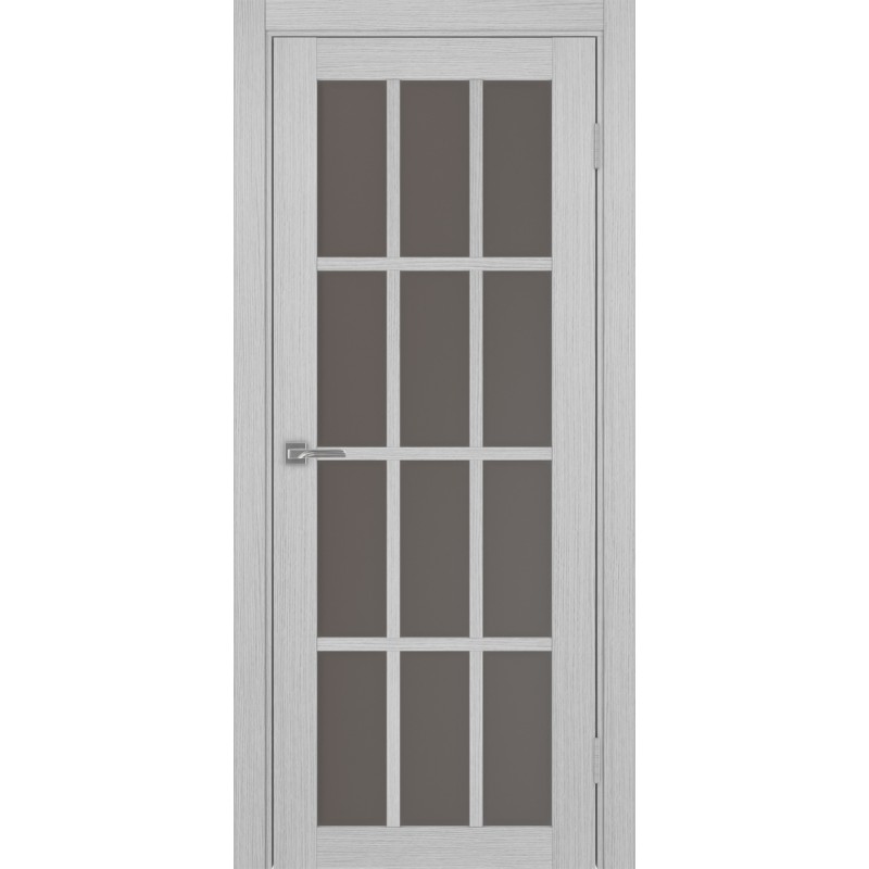 Межкомнатная дверь Турин 542.2222, цвет дуб серый FL, заполнение Бронза матовое, размер 200*80 см.
