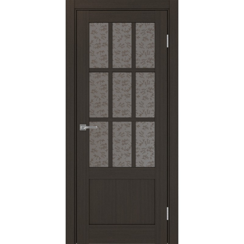 Межкомнатная дверь Турин 542ПФ.2221, цвет венге FL, заполнение Дали бронзовое, размер 200*80 см.