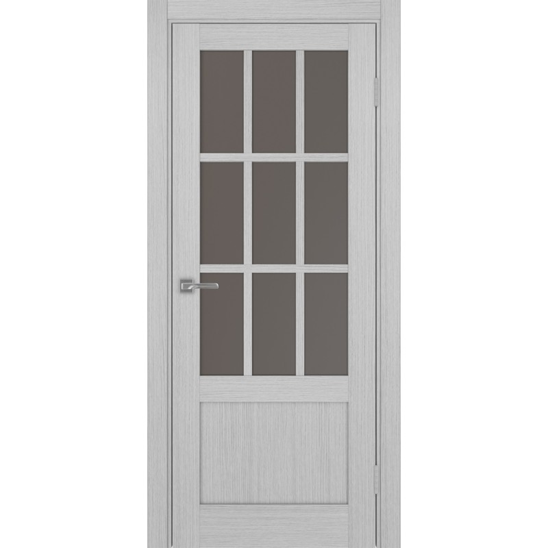 Межкомнатная дверь Турин 542ПФ.2221, цвет дуб серый FL, заполнение Бронза матовое, размер 200*80 см.