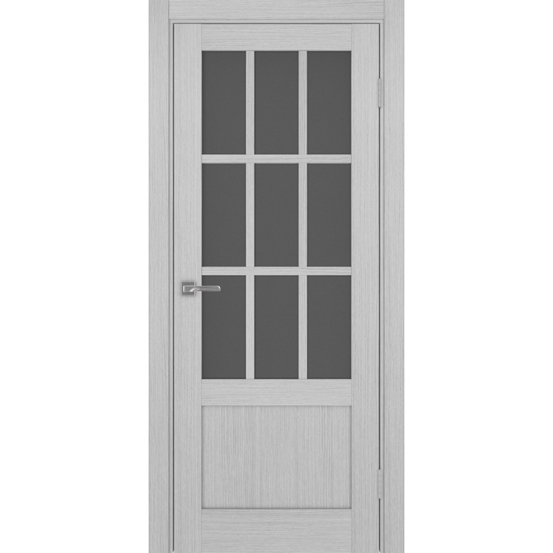 Межкомнатная дверь Турин 542ПФ.2221, цвет дуб серый FL, заполнение Графит матовое, размер 200*80 см.