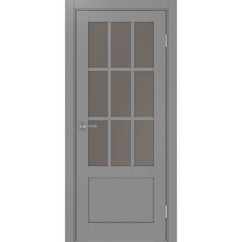Межкомнатная дверь Турин 542ПФ.2221, цвет серый, заполнение Пунта бронзовое, размер 200*80 см.