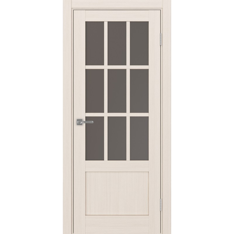 Межкомнатная дверь Турин 542ПФ.2221, цвет ясень перламутровый, заполнение Бронза матовое, размер 200*80 см.