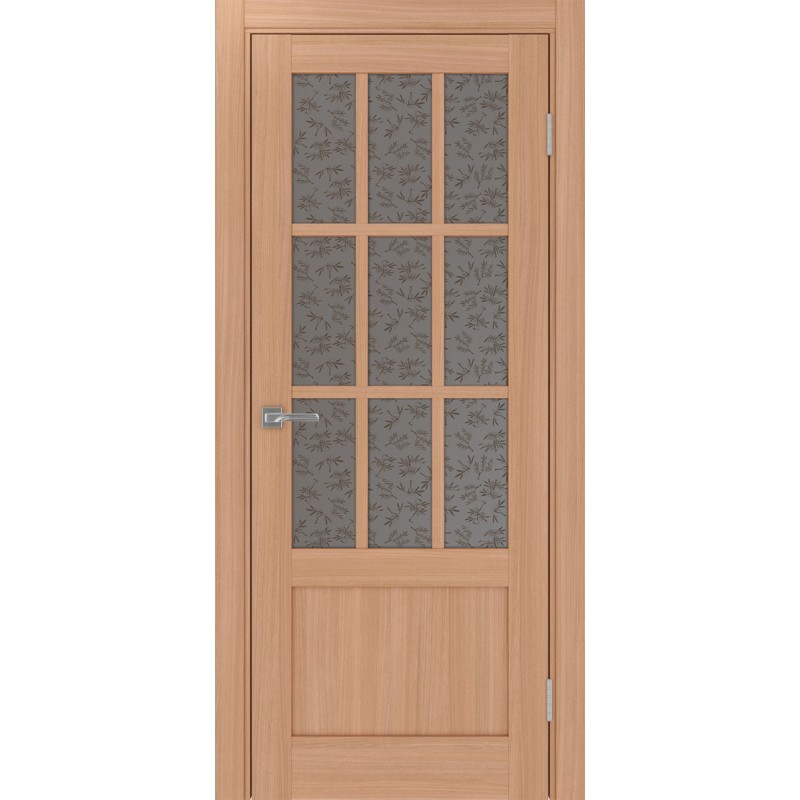 Межкомнатная дверь Турин 542ПФ.2221, цвет ясень тёмный, заполнение Дали бронзовое, размер 200*80 см.