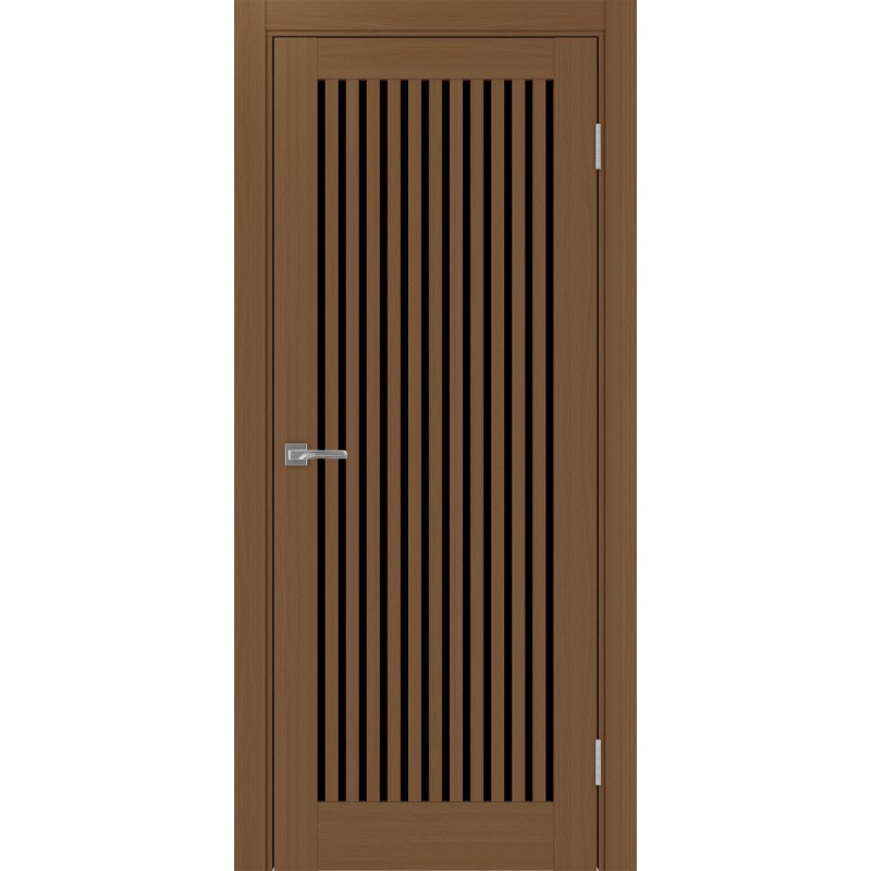 Межкомнатная дверь Турин 543.2, цвет орех NL, заполнение LACчерный, размер 200*80 см.