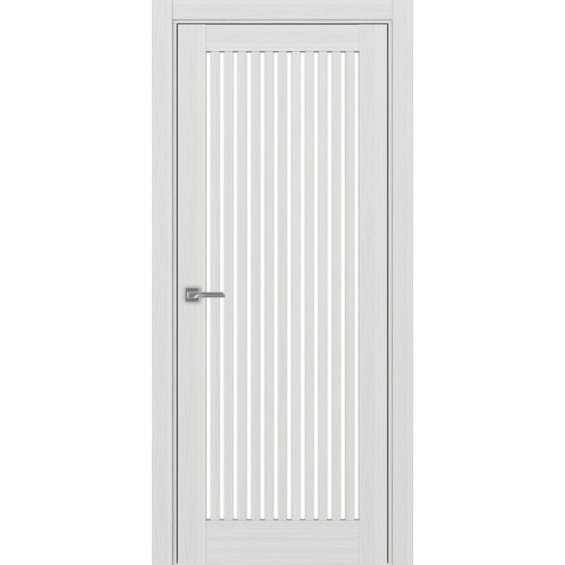 Межкомнатная дверь Турин 543.2, цвет ясень серебристый, заполнение LACбелый, размер 200*80 см.