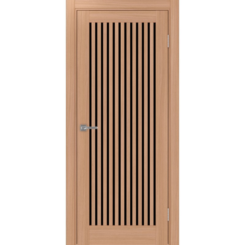 Межкомнатная дверь Турин 543.2, цвет ясень тёмный, заполнение LACчерный, размер 200*80 см.