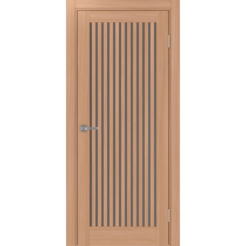 Межкомнатная дверь Турин 543.2, цвет ясень тёмный, заполнение Бронза матовое, размер 200*80 см.