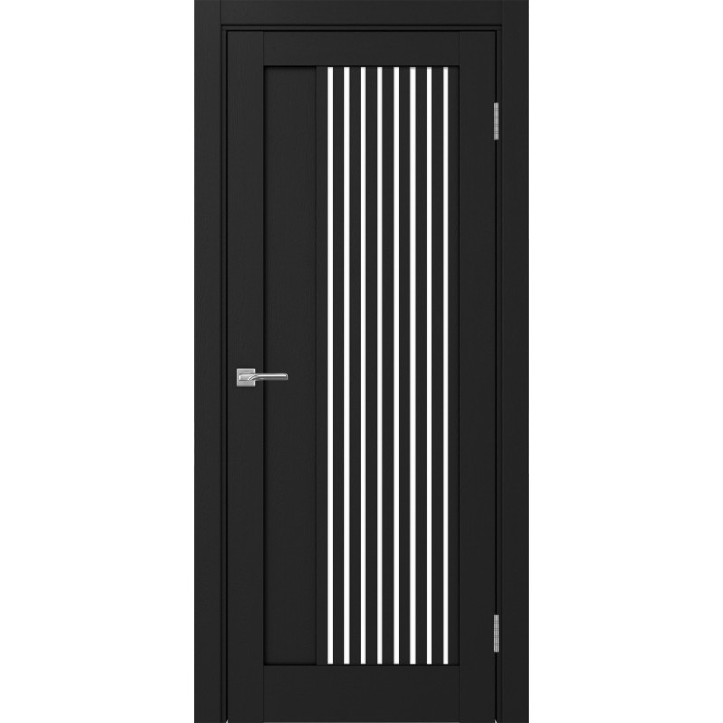 Межкомнатная дверь Турин 544.12, цвет Антрацит стекло LACбелый, размер 80*200 см.