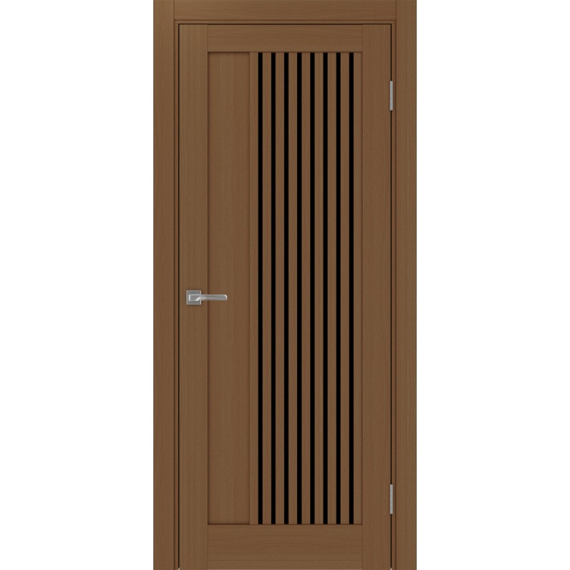 Межкомнатная дверь Турин 544.12, цвет орех NL, заполнение LACчерный, размер 200*80 см.