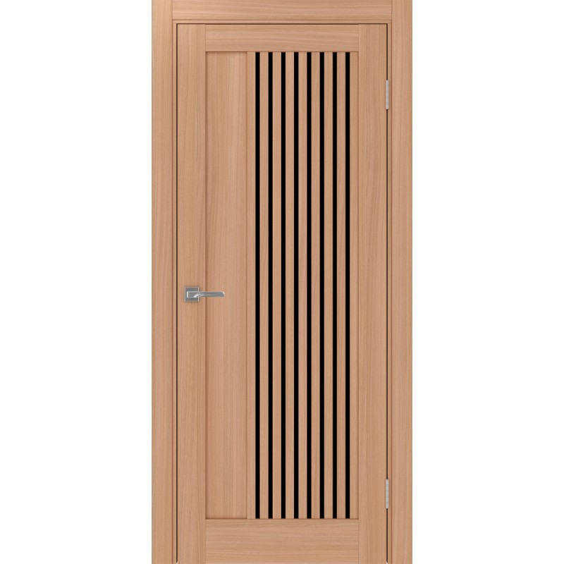 Межкомнатная дверь Турин 544.12, цвет ясень тёмный, заполнение LACчерный, размер 200*80 см.