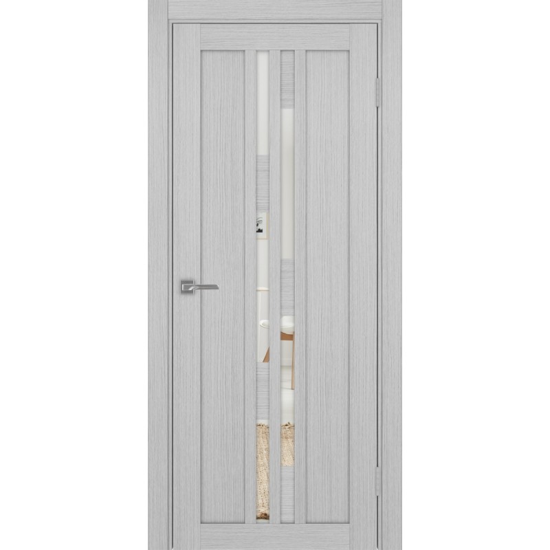 Межкомнатная дверь Турин 551.121, цвет дуб серый FL, заполнение Зеркало, размер 200*80 см.