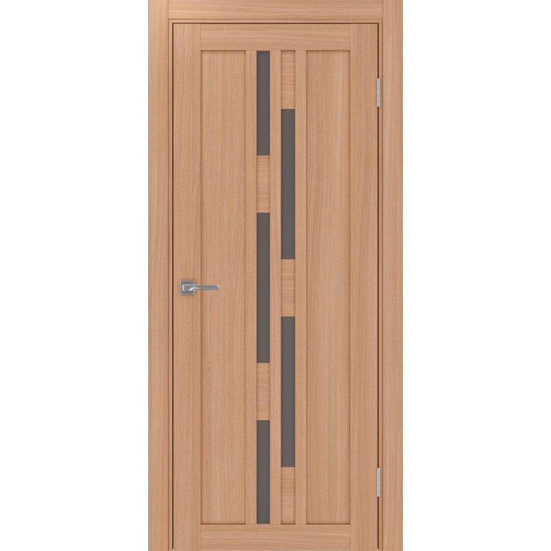 Межкомнатная дверь Турин 551.121, цвет ясень тёмный, заполнение Бронза матовое, размер 200*80 см.