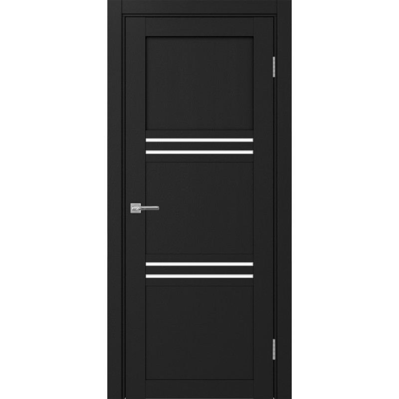 Межкомнатная дверь Турин 553.12, цвет Антрацит стекло LACбелый, размер 80*200 см.