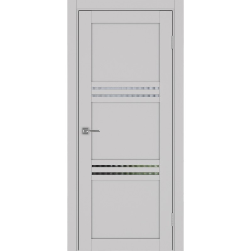 Межкомнатная дверь Турин 553.12, цвет Пепельный стекло Мору, размер 80*200 см.