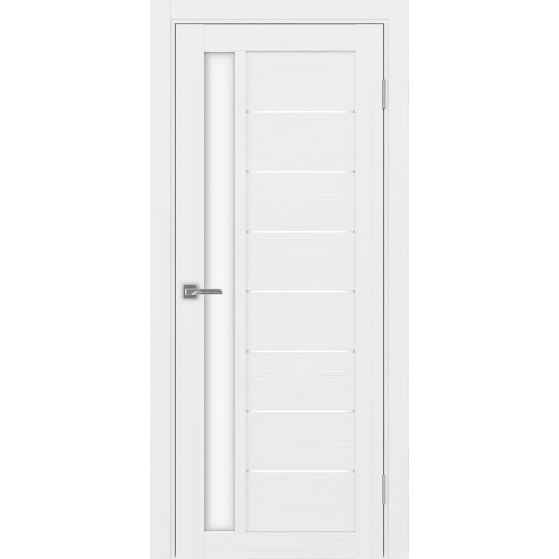 Межкомнатная дверь Турин 554.21, цвет Белый лёд стекло LACбелый, размер 80*200 см.