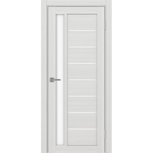 Турин 554.21, цвет Ясень серебристый стекло LACбелый, размер 80*200 см.