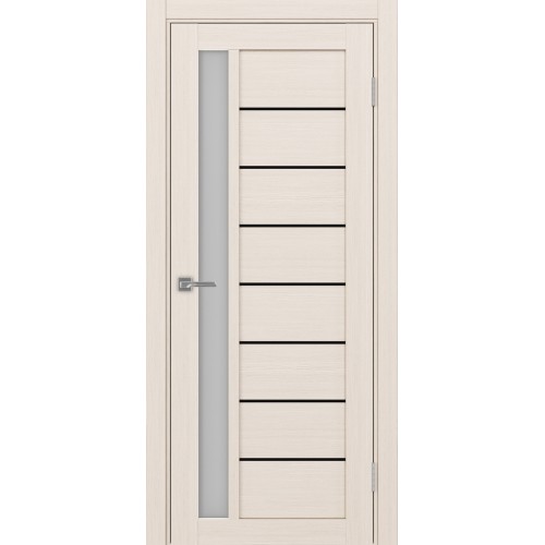 Турин 554АПП.21, цвет Ясень перламутровый молдинг алюм.чёрн стекло Мателюкс, размер 80*200 см.