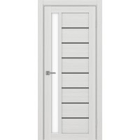 Турин 554АПП.21, цвет Ясень серебристый, молдинг алюм.чёрн стекло LACбелый, размер 80*200 см.