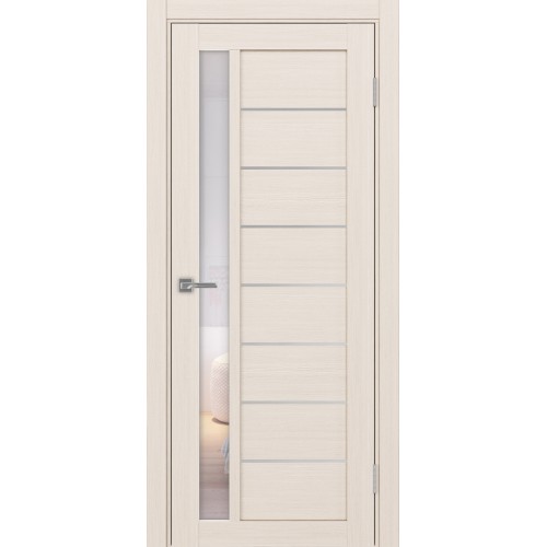 Турин 554АПП.21, цвет Ясень перламутровый молдинг алюм.хром стекло Прозрачное, размер 80*200 см.