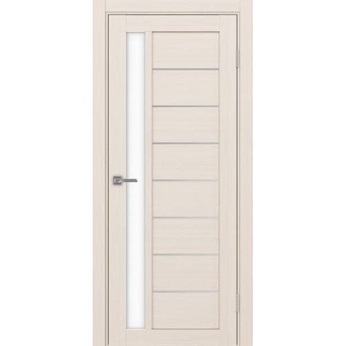 Турин 554АПП.21, цвет Ясень перламутровый молдинг алюм.хром стекло LACбелый, размер 80*200 см.