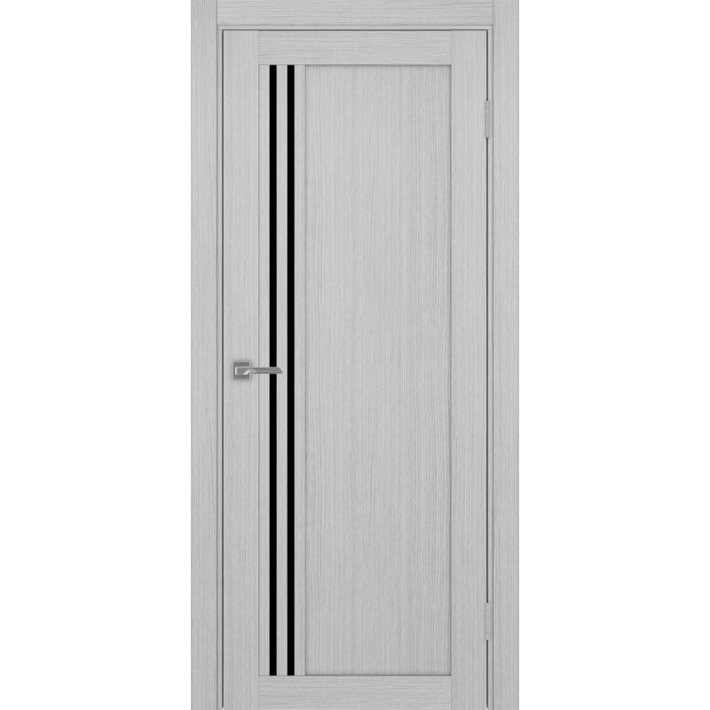 Межкомнатная дверь Турин 555.21, цвет дуб серый FL, заполнение LACчерный, размер 200*80 см.
