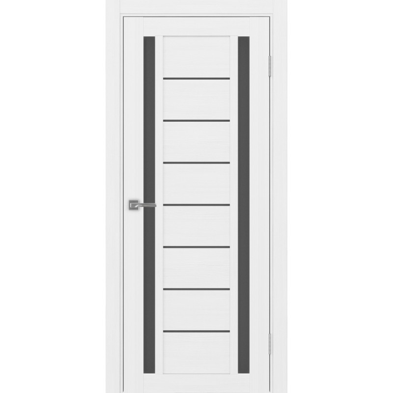 Межкомнатная дверь Турин 558.212, цвет Белый лёд стекло Графит матовое, размер 80*200 см.