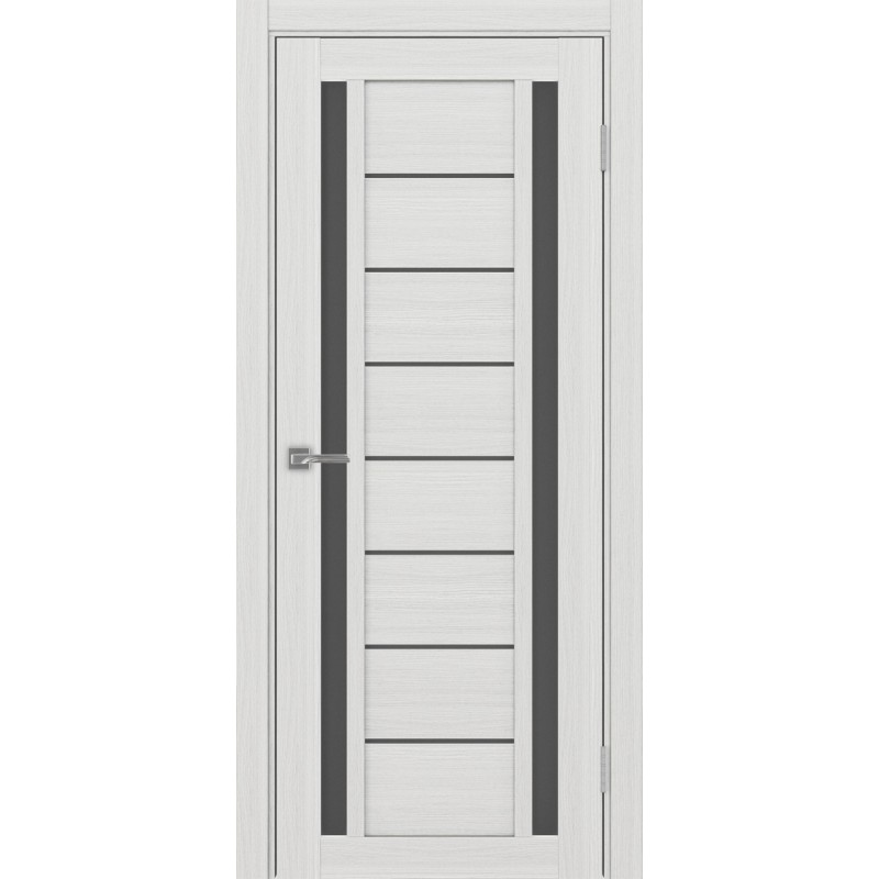 Межкомнатная дверь Турин 558.212, цвет ясень серебристый, заполнение Графит матовое, размер 200*80 см.