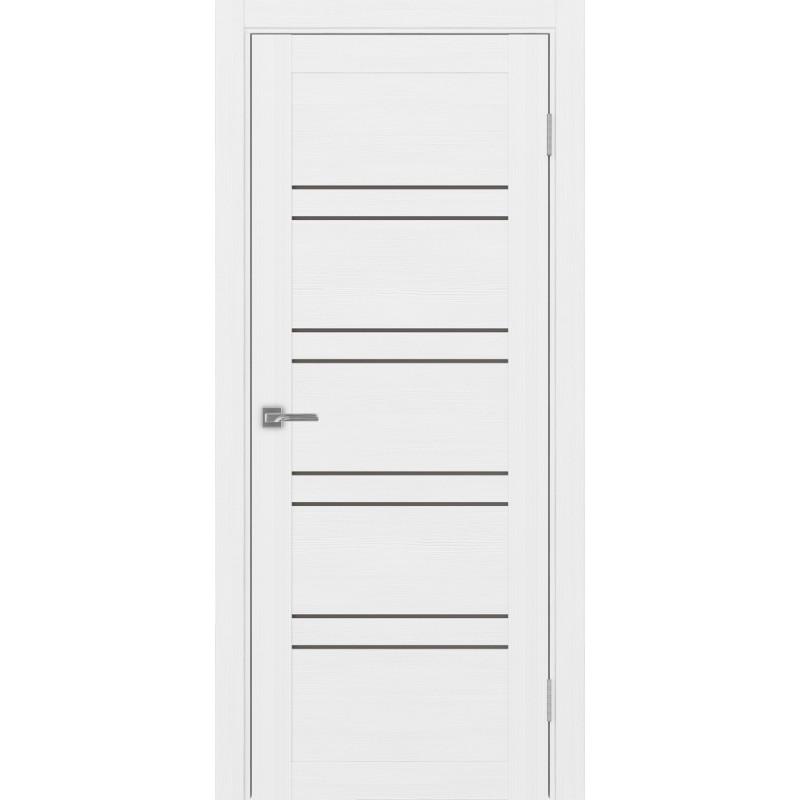 Межкомнатная дверь Турин 560.12, цвет белый лёд, заполнение Бронза матовое, размер 200*80 см.