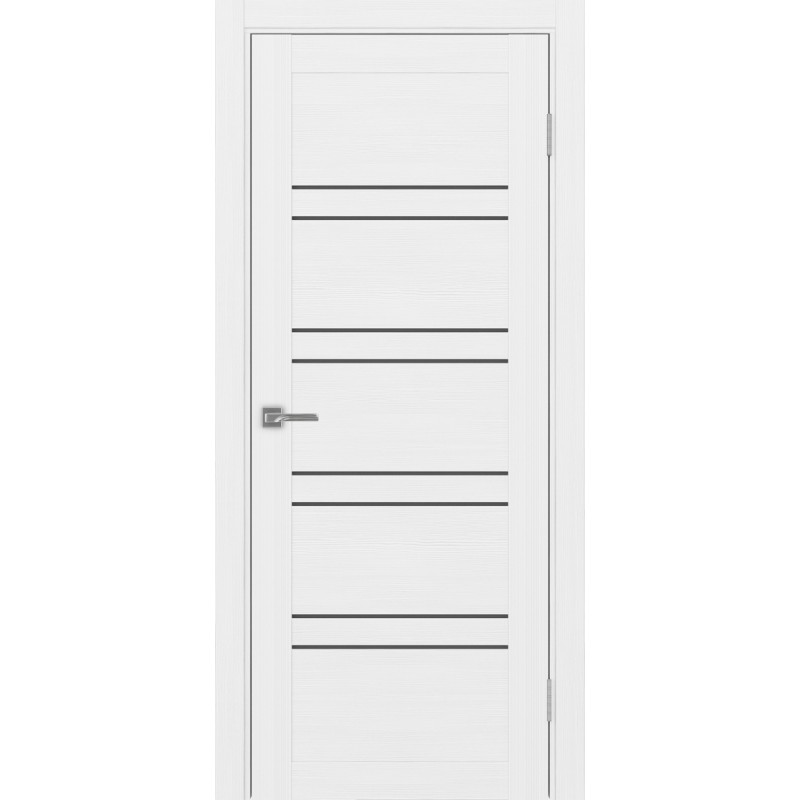 Межкомнатная дверь Турин 560.12, цвет белый лёд, заполнение Графит матовое, размер 200*80 см.