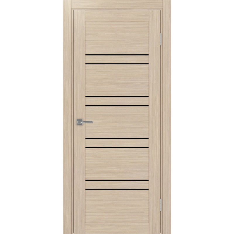 Межкомнатная дверь Турин 560.12, цвет дуб беленый FL, заполнение LACчерный, размер 200*80 см.