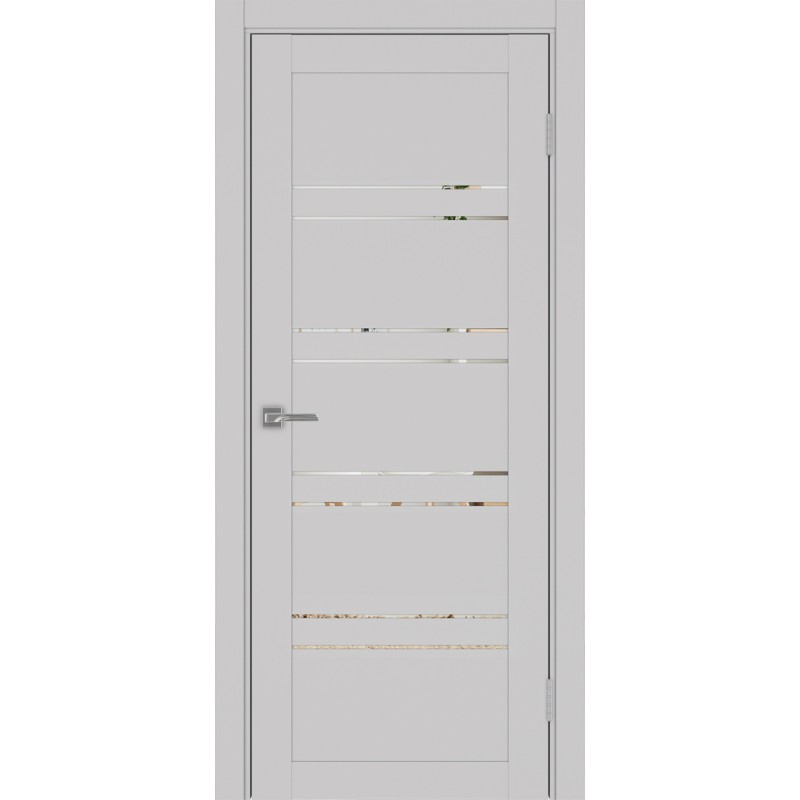 Межкомнатная дверь Турин 560.12, цвет пепельный, заполнение Зеркало, размер 200*80 см.