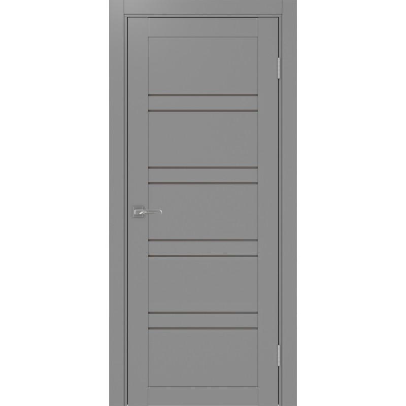 Межкомнатная дверь Турин 560.12, цвет серый, заполнение Бронза матовое, размер 200*80 см.