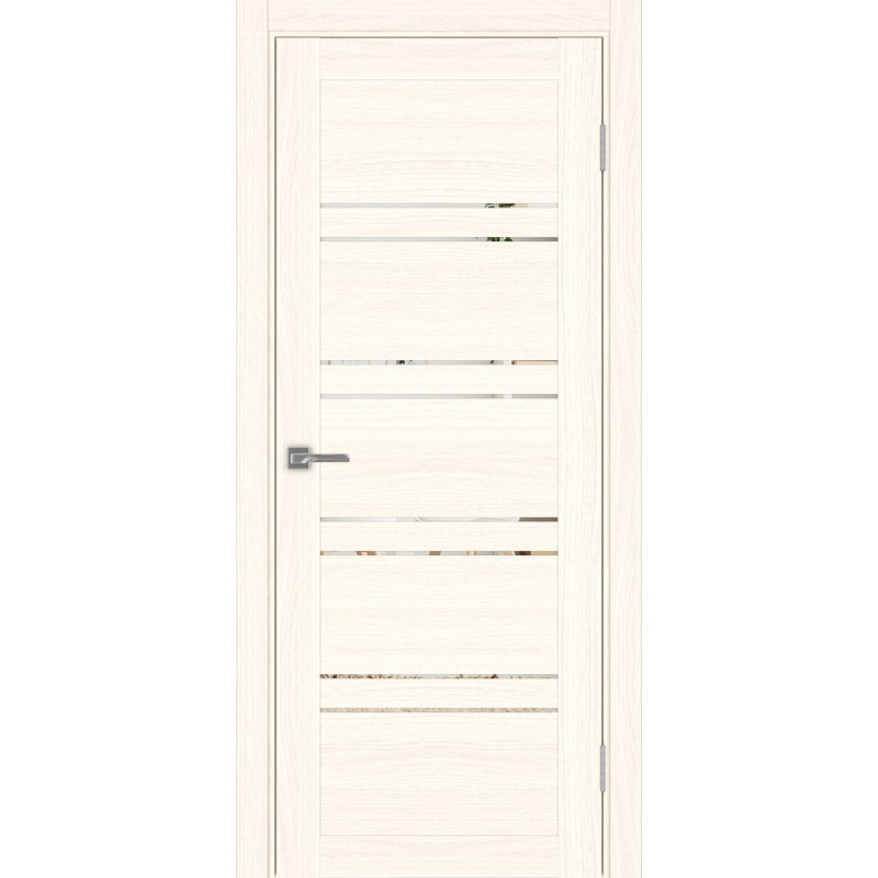 Межкомнатная дверь Турин 560.12, цвет ясень светлый, заполнение Зеркало, размер 200*80 см.