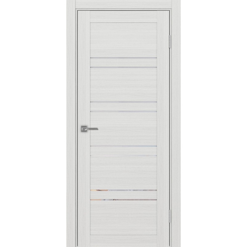 Межкомнатная дверь Турин 560.12, цвет ясень серебристый, заполнение Прозрачное, размер 200*80 см.