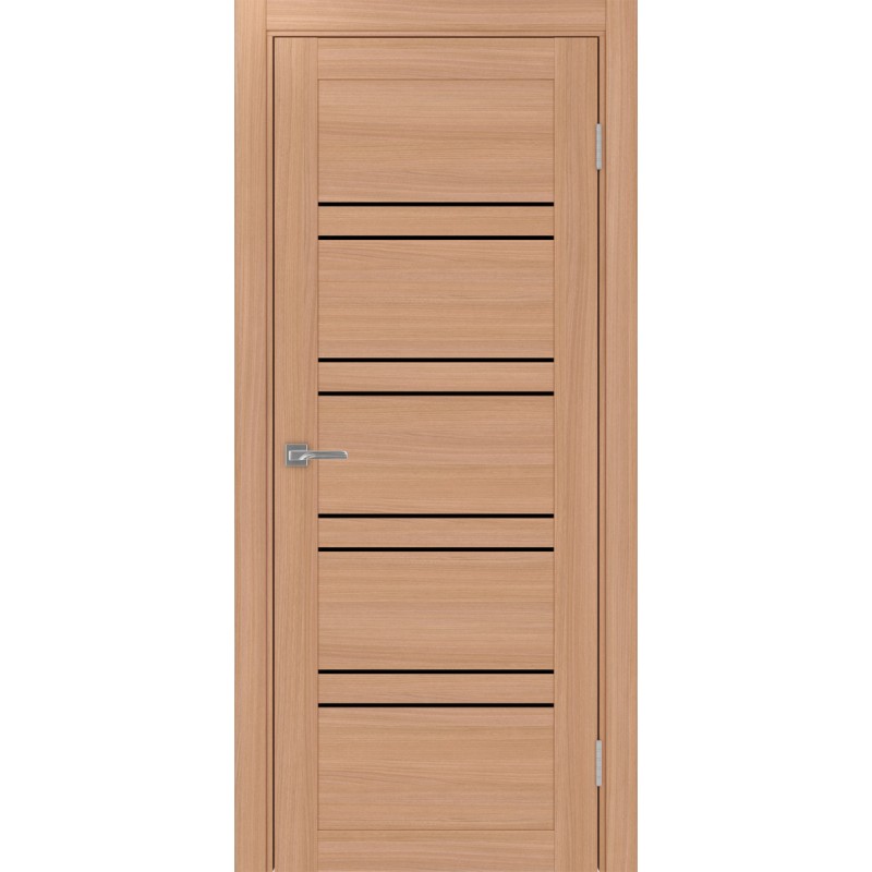 Межкомнатная дверь Турин 560.12, цвет ясень тёмный, заполнение LACчерный, размер 200*80 см.