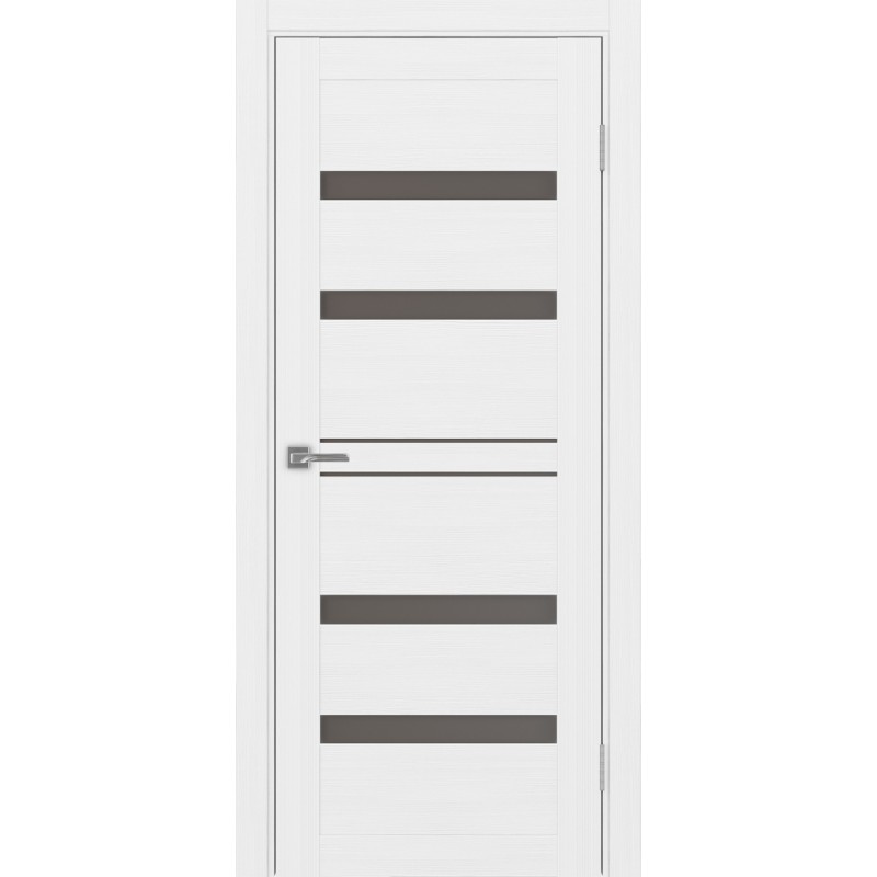 Межкомнатная дверь Турин 561.12, цвет Белый лёд стекло Бронза матовое, размер 80*200 см.