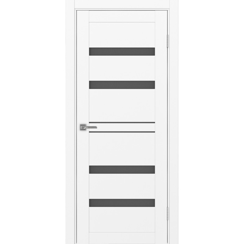 Межкомнатная дверь Турин 561.12, цвет белый снежный, заполнение Графит матовое, размер 200*80 см.