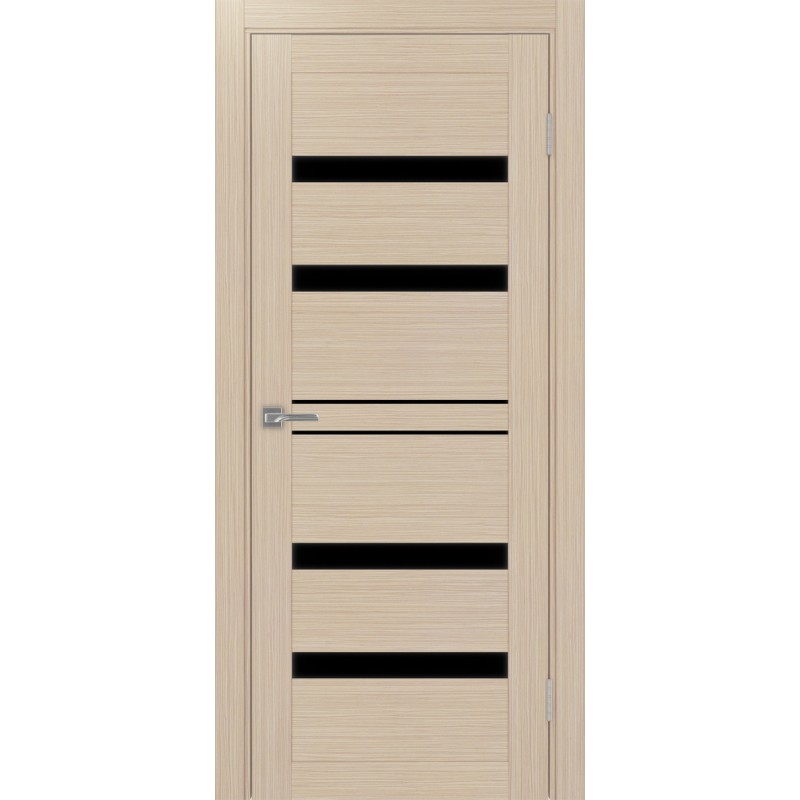 Межкомнатная дверь Турин 561.12, цвет дуб беленый FL, заполнение LACчерный, размер 200*80 см.