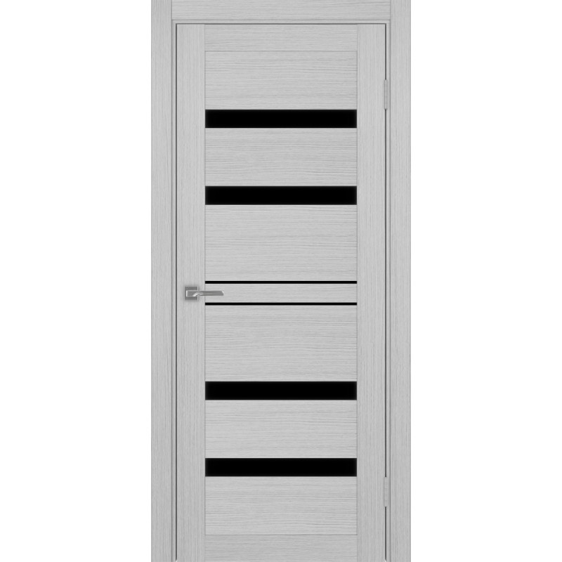 Межкомнатная дверь Турин 561.12, цвет дуб серый FL, заполнение LACчерный, размер 200*80 см.