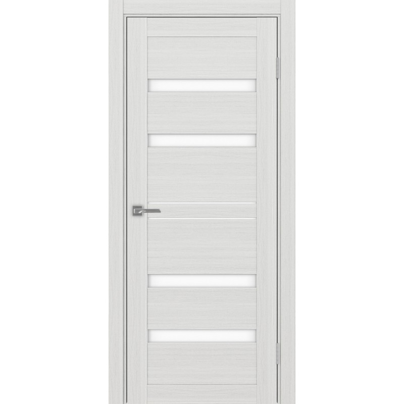 Межкомнатная дверь Турин 561.12, цвет ясень серебристый, заполнение LACбелый, размер 200*80 см.