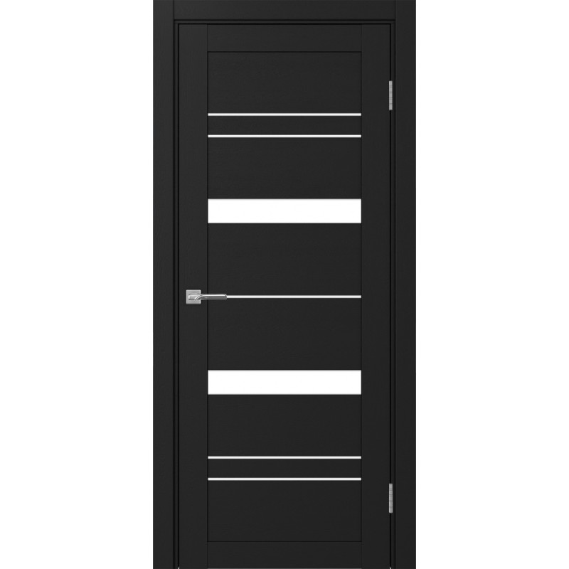 Межкомнатная дверь Турин 562.12, цвет Антрацит стекло LACбелый, размер 80*200 см.