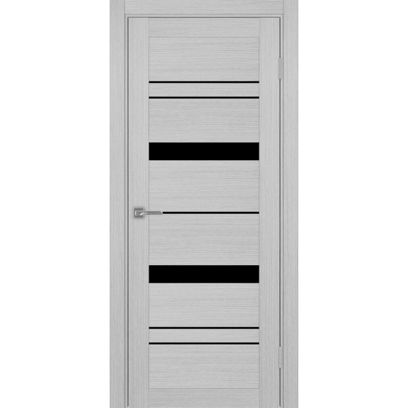Межкомнатная дверь Турин 562.12, цвет дуб серый FL, заполнение LACчерный, размер 200*80 см.