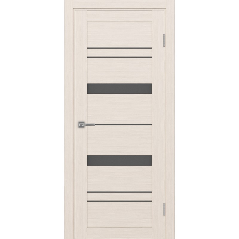 Межкомнатная дверь Турин 562.12, цвет ясень перламутровый, заполнение Графит матовое, размер 200*80 см.