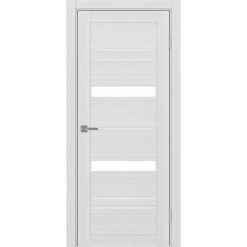 Межкомнатная дверь Турин 562.12, цвет ясень серебристый, заполнение LACбелый, размер 200*80 см.